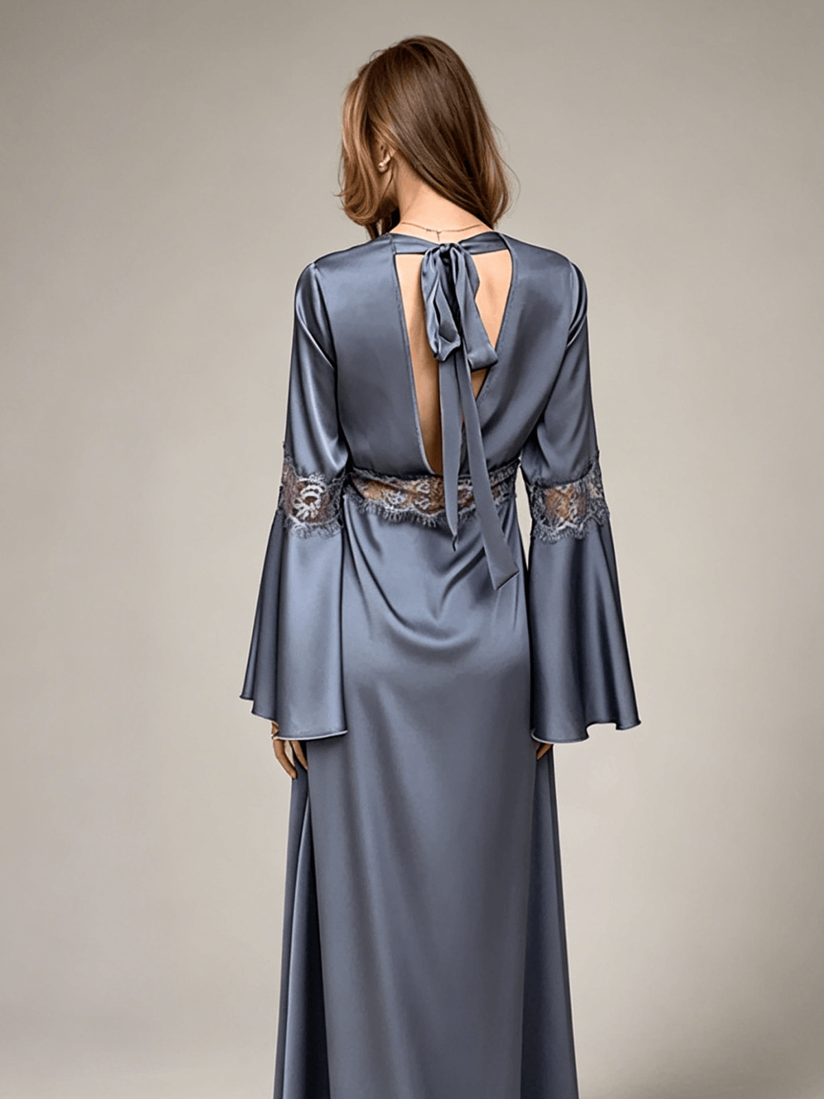 Kinsley Open Back Satin Robe
