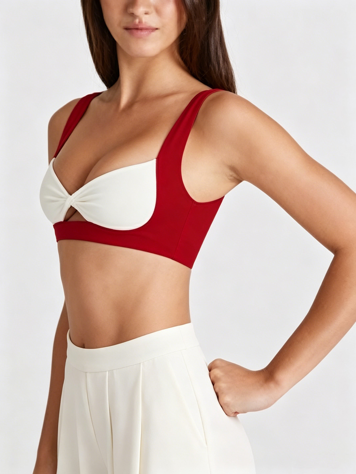 Lucille Splicing Bra - Red