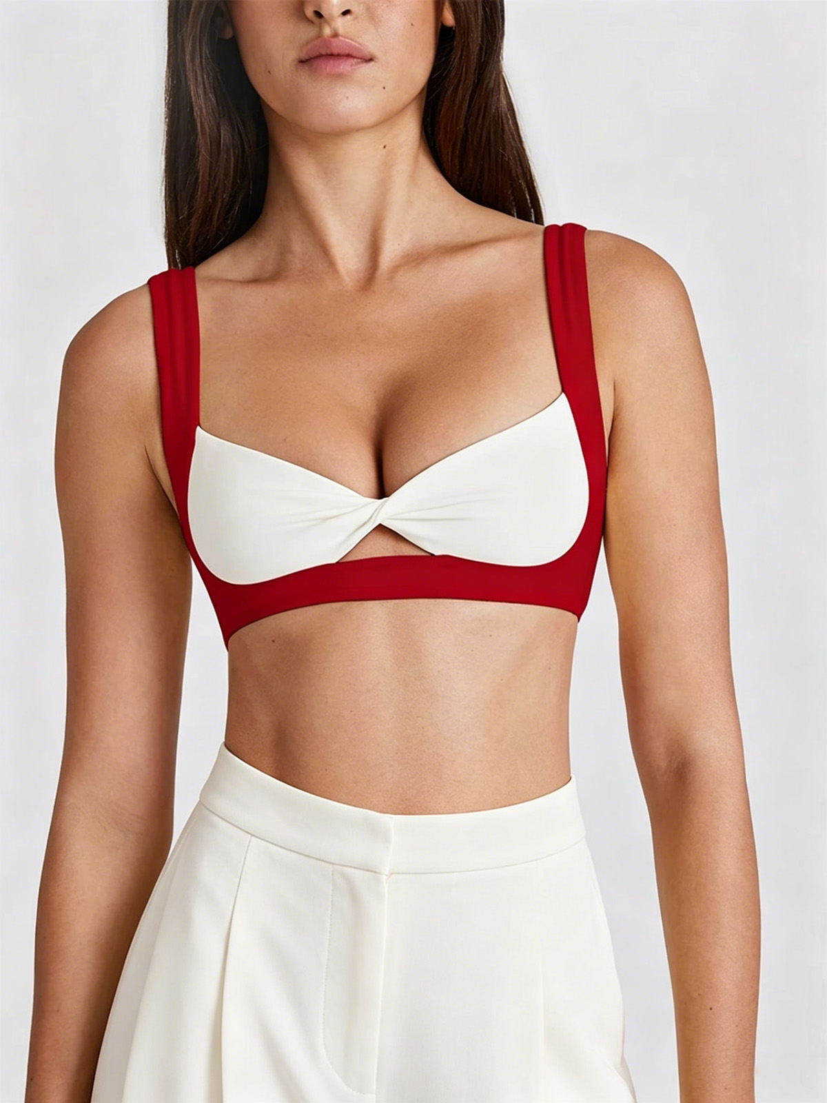 Lucille Splicing Bra - Red