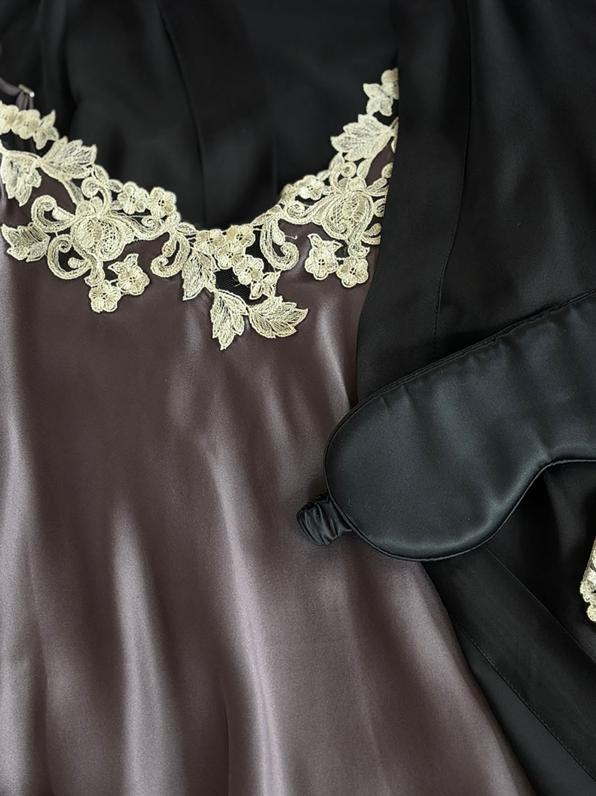 Maeve Embroidery Silk Mini Dress In Grey