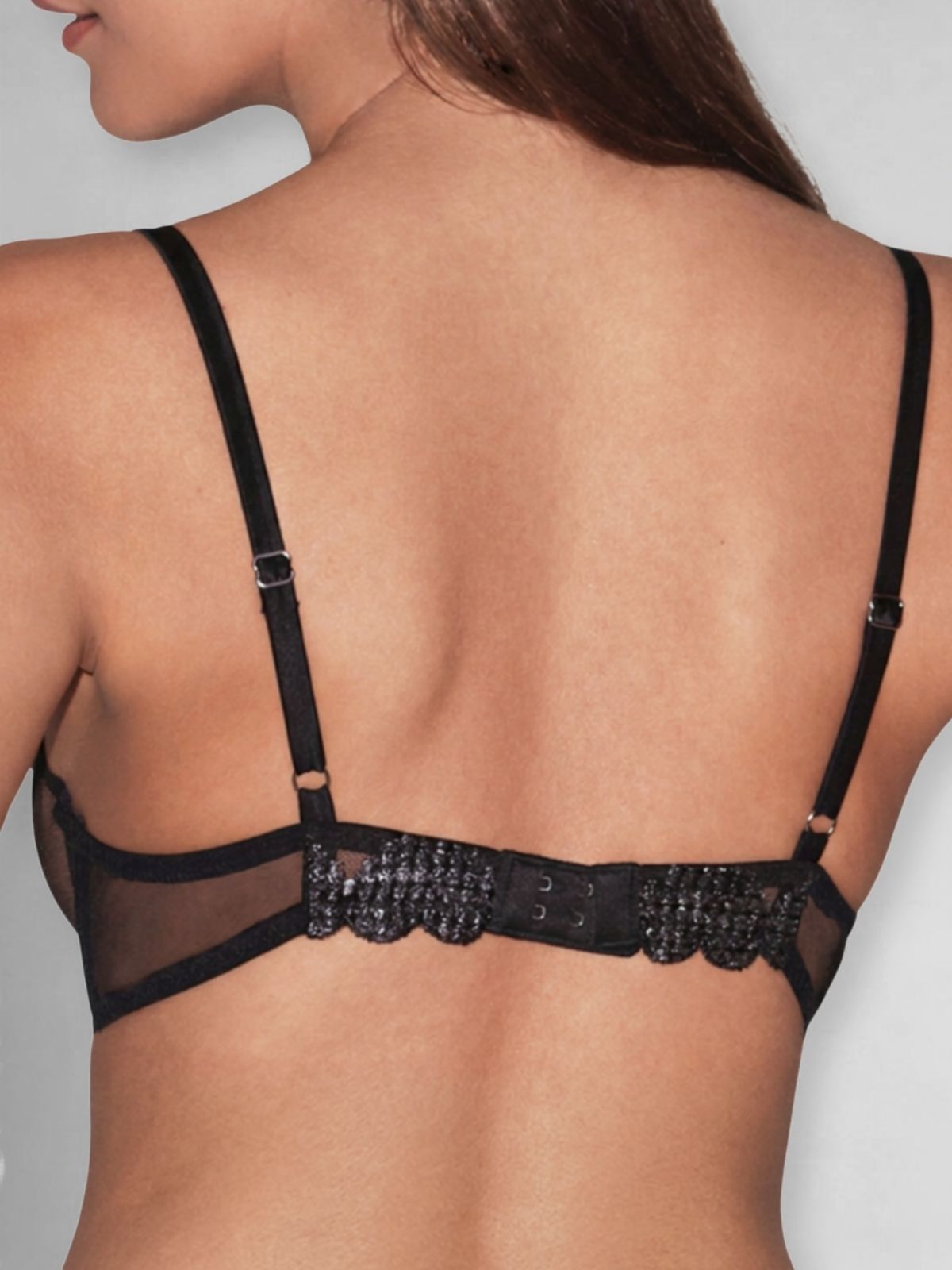Miracle Heart Bra Set - Black