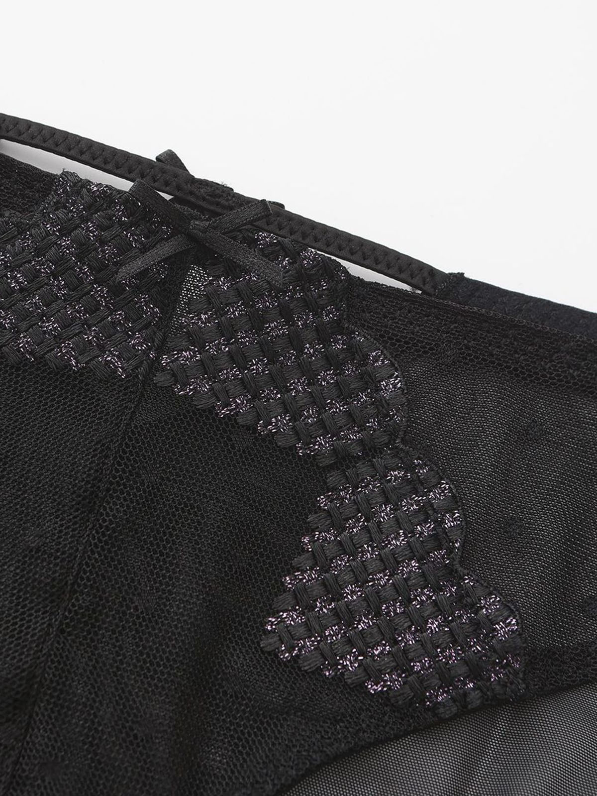 Miracle Heart Bra Set - Black