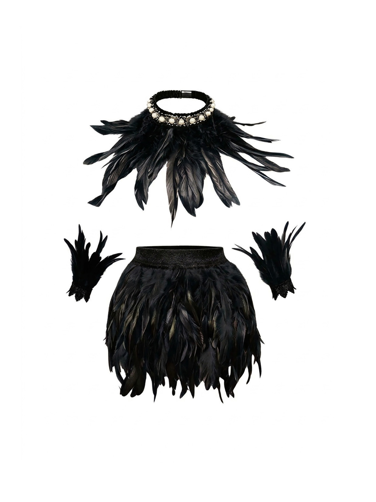 Nataly Feather Skirt Set