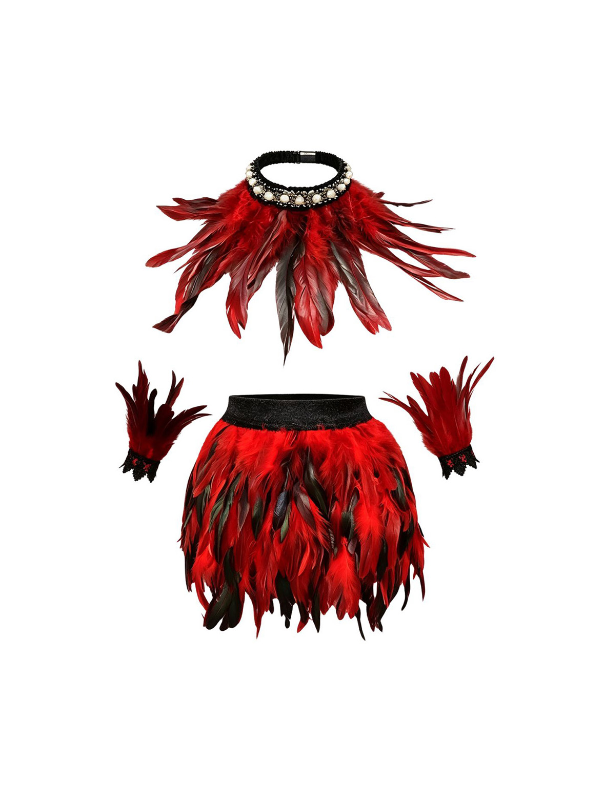 Nataly Feather Skirt Set