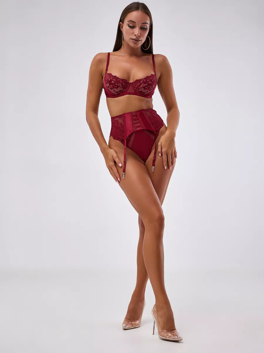 Nora Lingerie Set - Wine