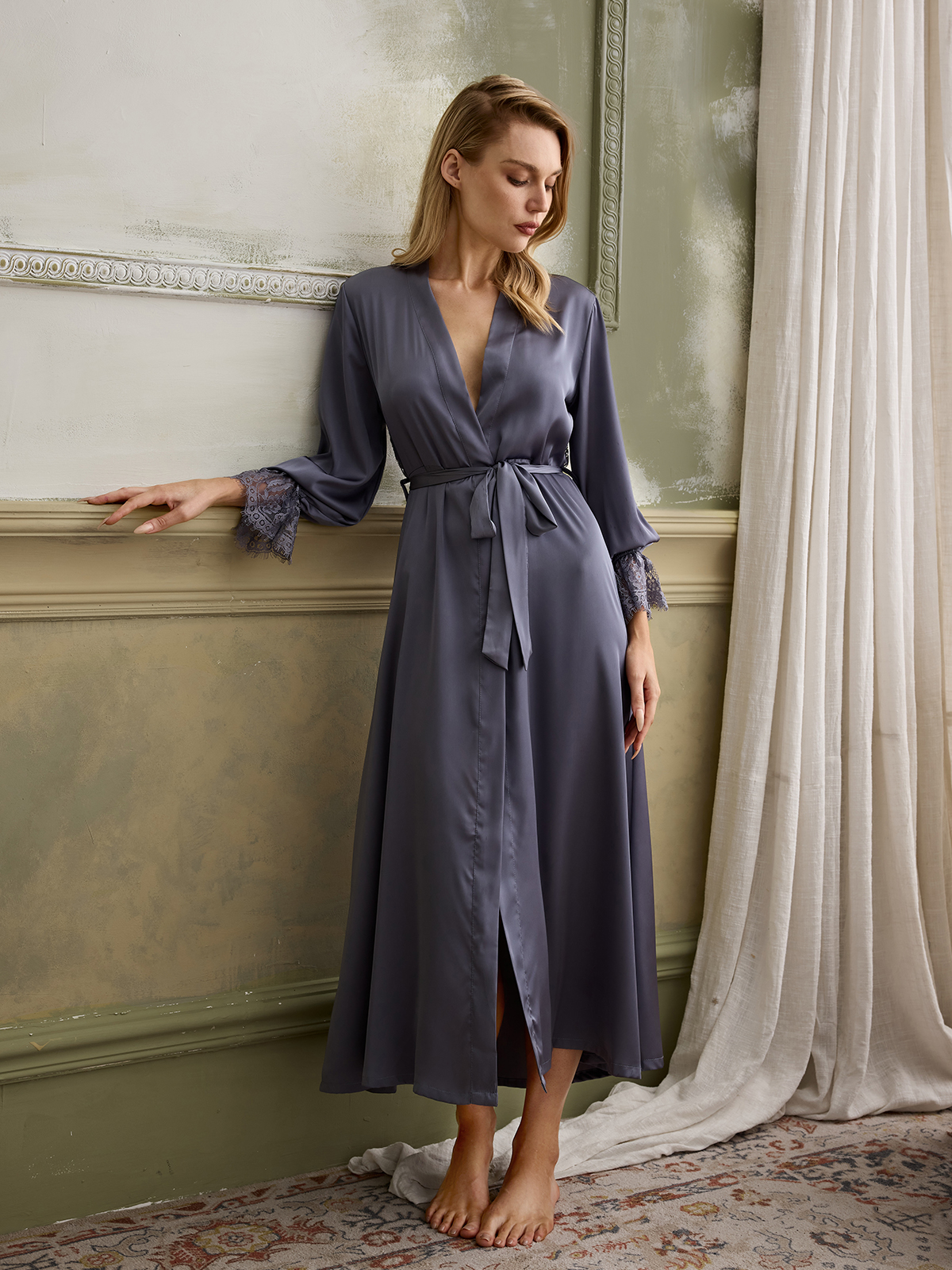 Ophelia Backless Satin Maxi Dress