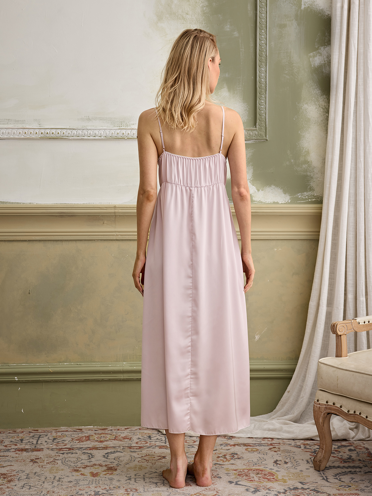 Palmer Grecian Dress In Pink