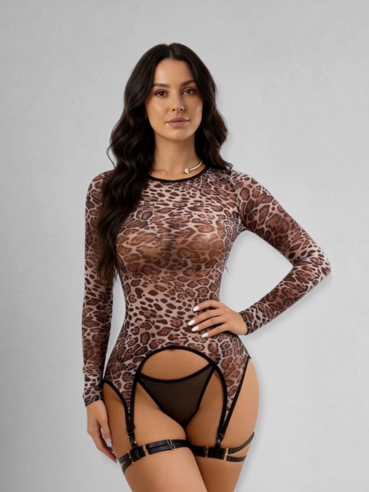 Quinn Leopard Lingerie Set