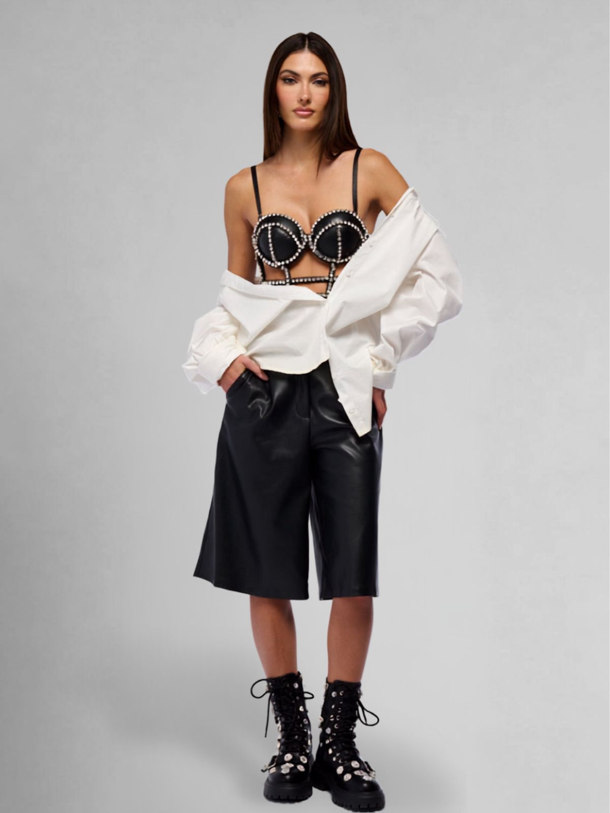 Riley Leather Bra