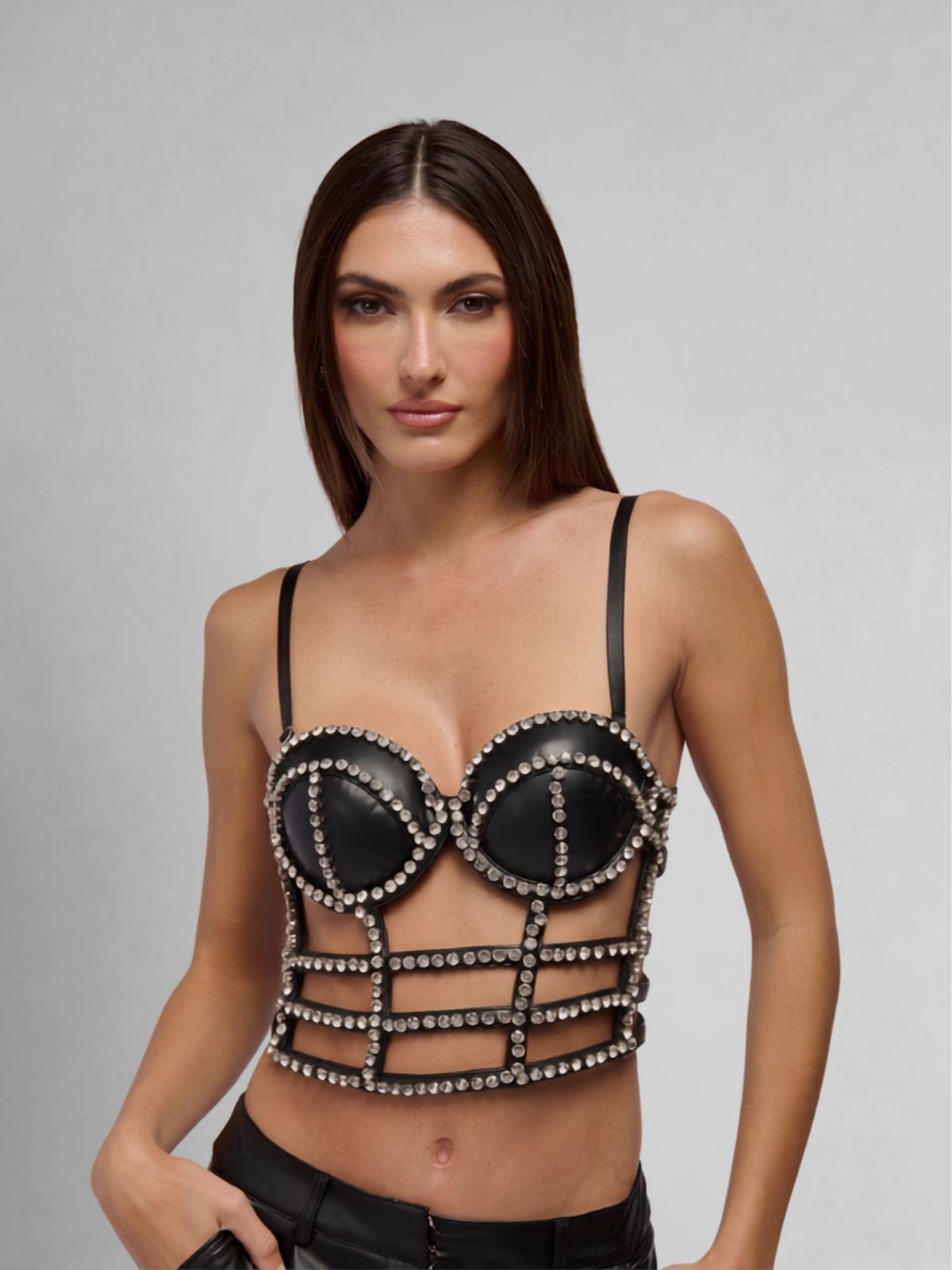 Riley Leather Bra