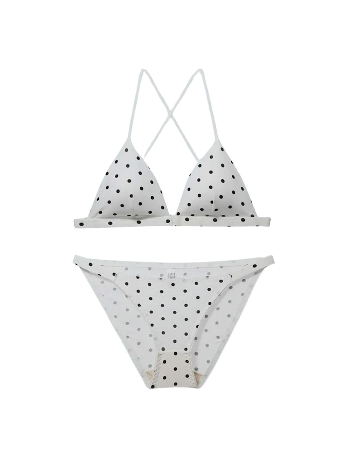 Romina Polka Dot Set - White