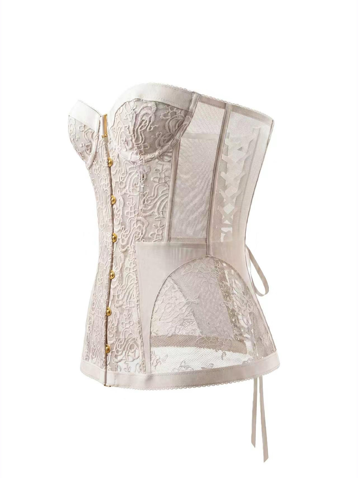 Sadie Embroidery Corset - Ivory