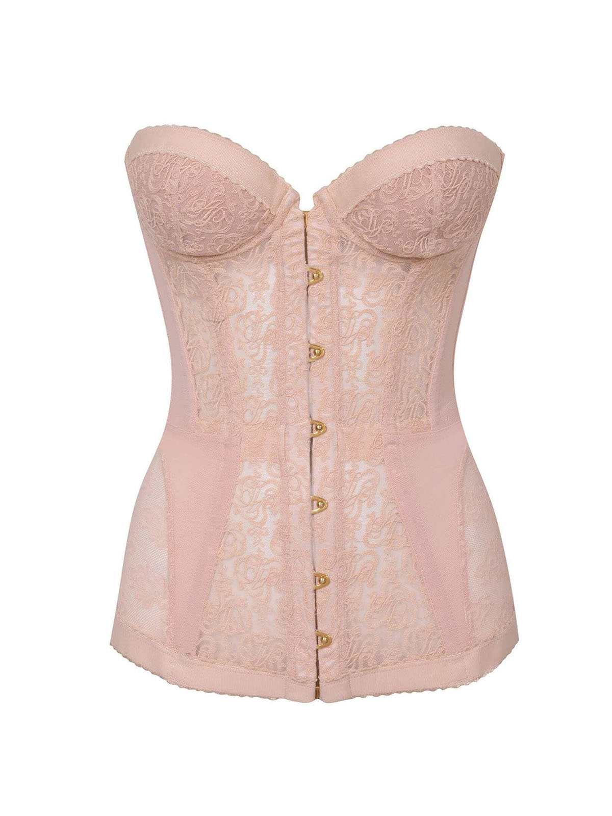 Sadie Embroidery Corset - Nude