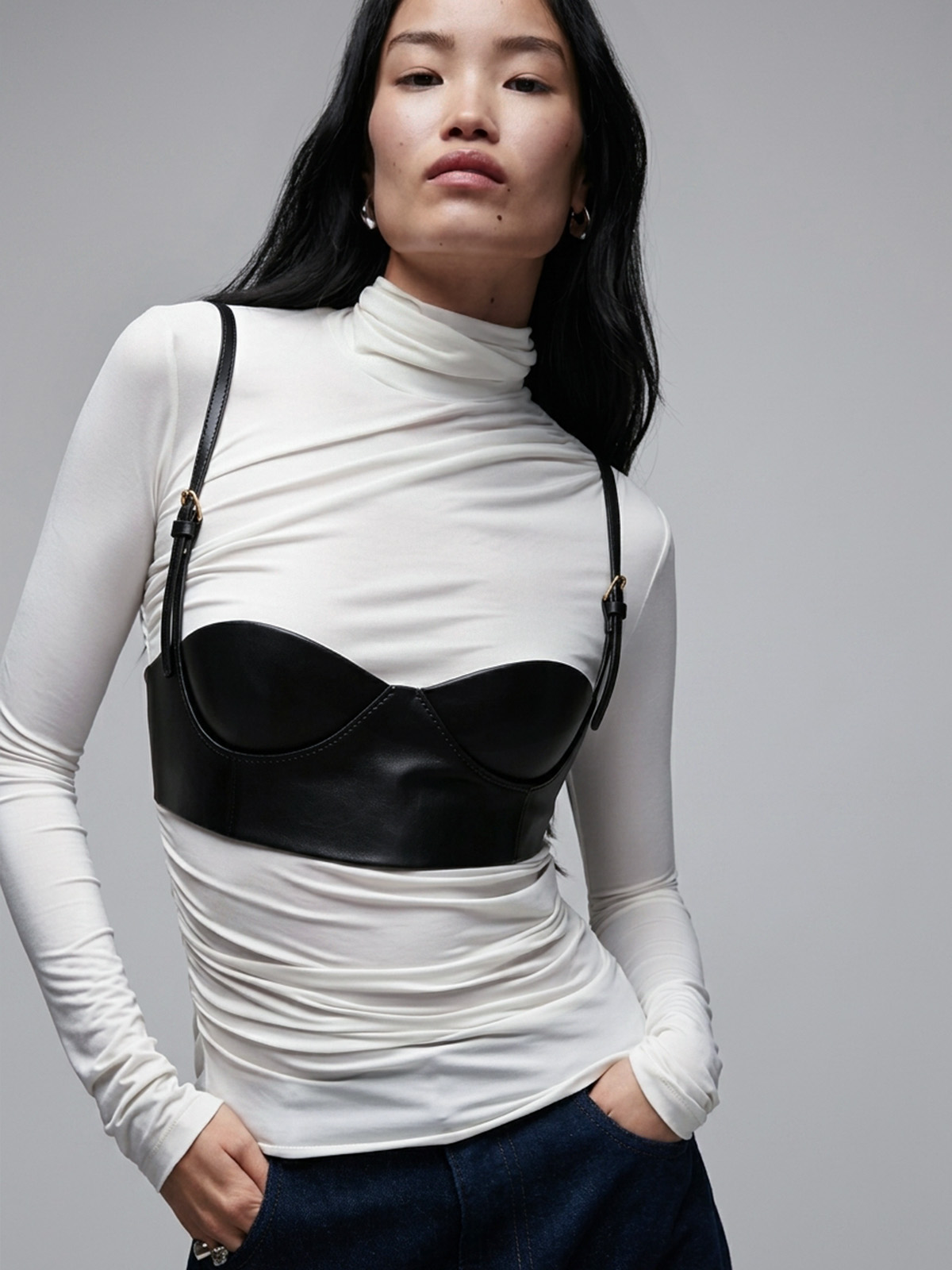 Salem Leather Bra Set