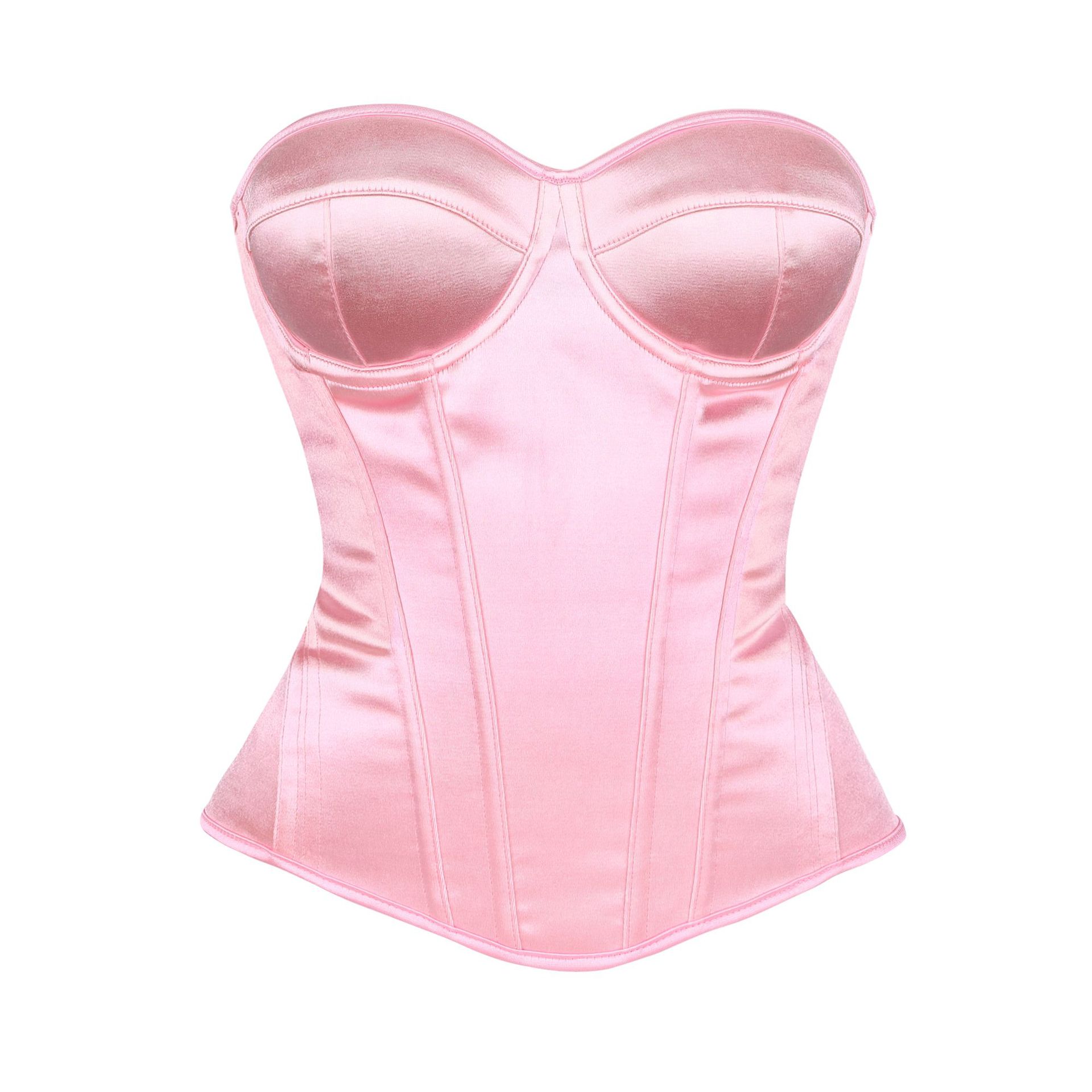 Scottie Satin Corset - Pink