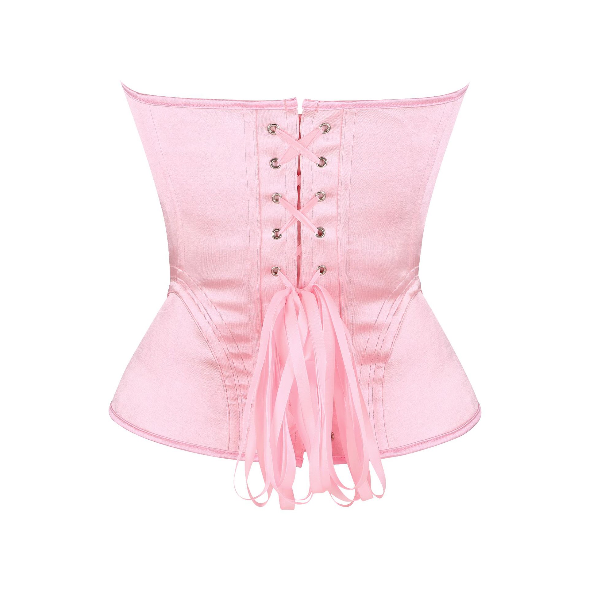 Scottie Satin Corset - Pink