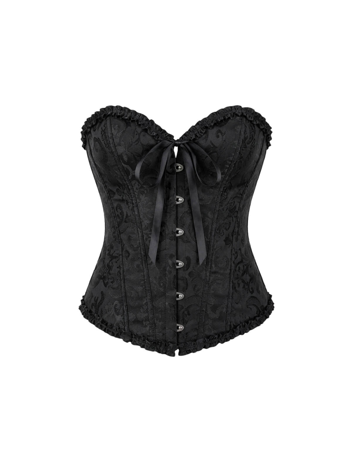 Tatum Jacquard Corset - Black