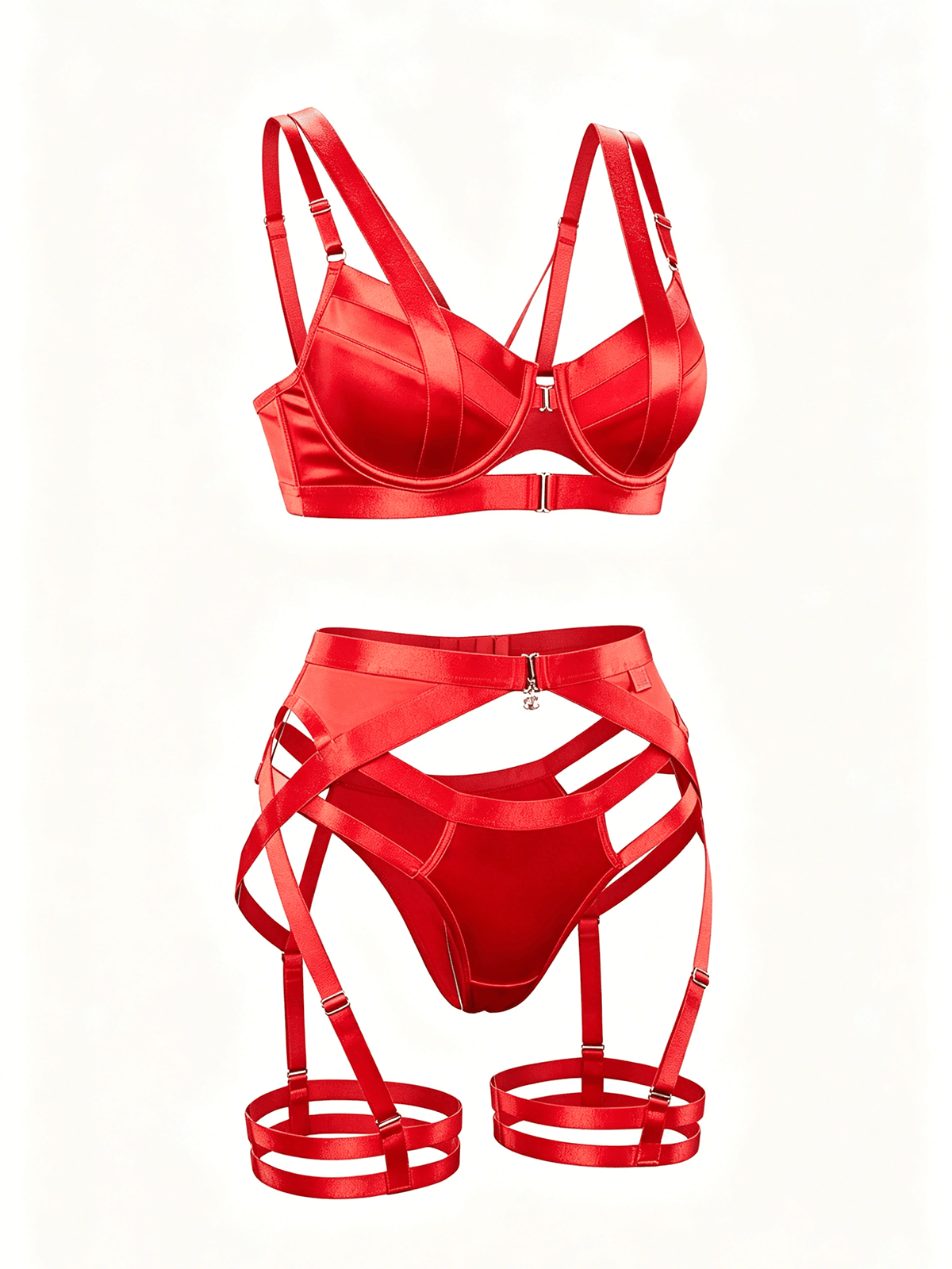 Victoria Lingerie Set - Red