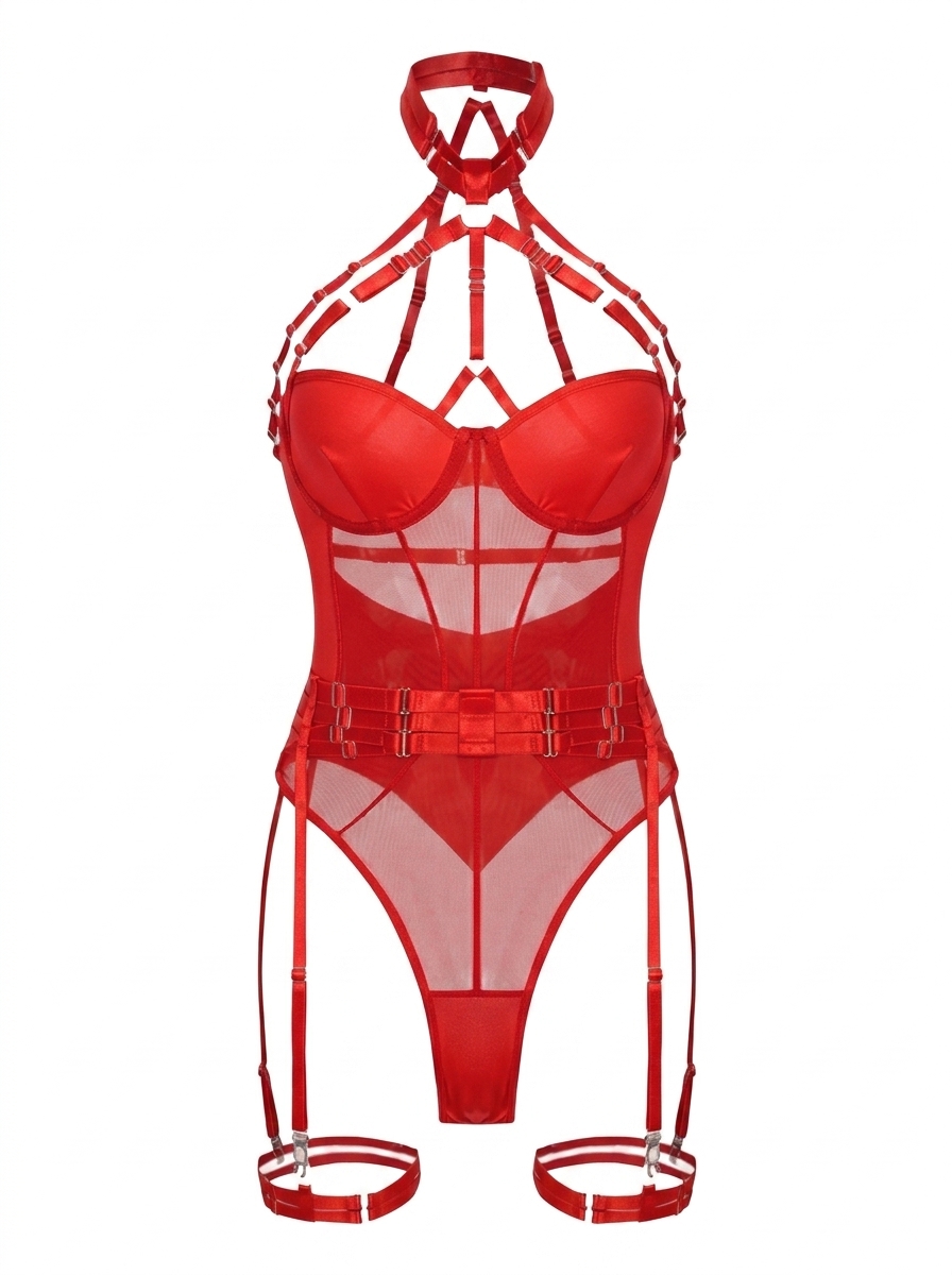 Zariah Bodysuit Set - Red