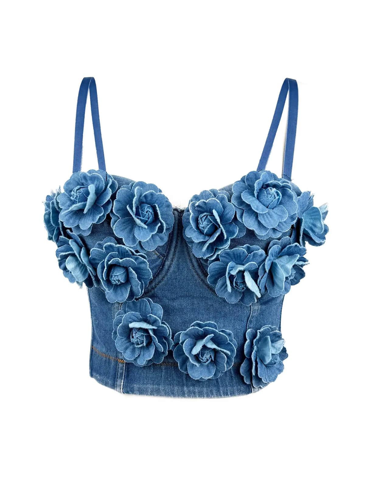 Zuri Flower Bustier - Blue