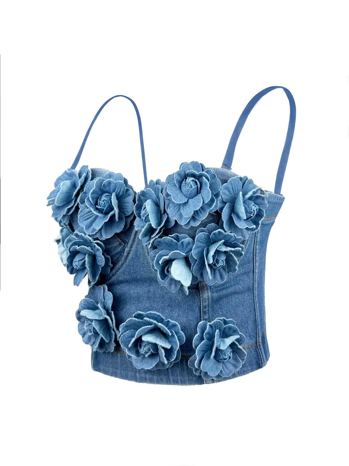 Zuri Flower Bustier - Blue