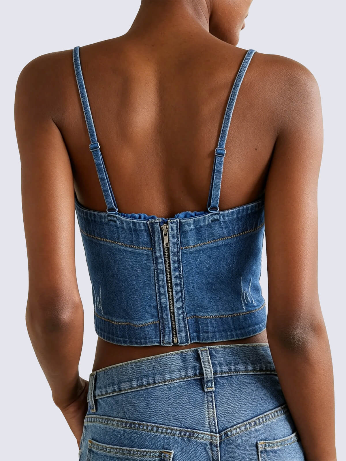 Zuri Flower Bustier - Blue