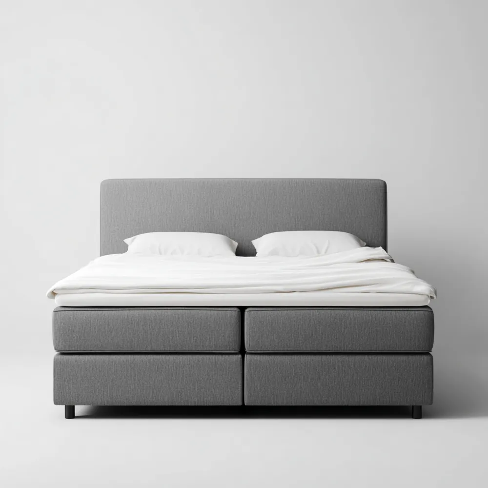 Boxspringbett Stoff 180x200 cm - Dunkelgrau