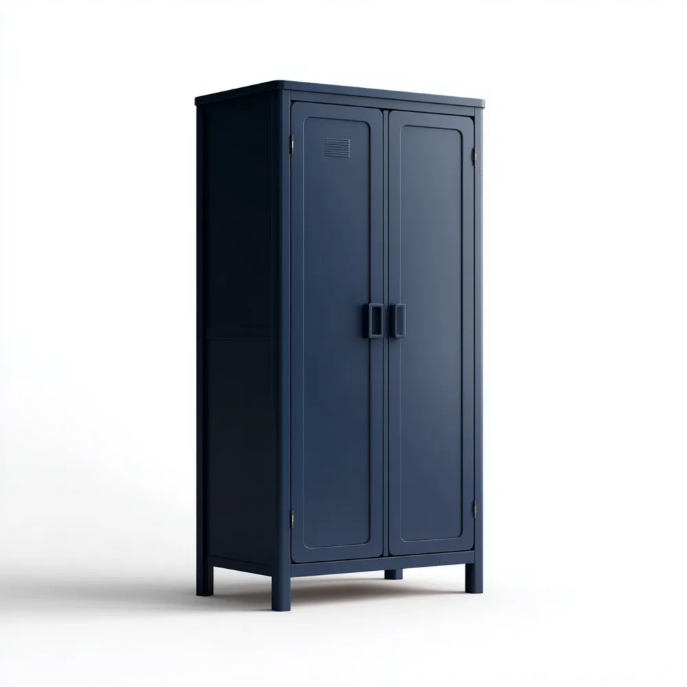 Stahlschrank mit Doppeltür - Dunkelblau