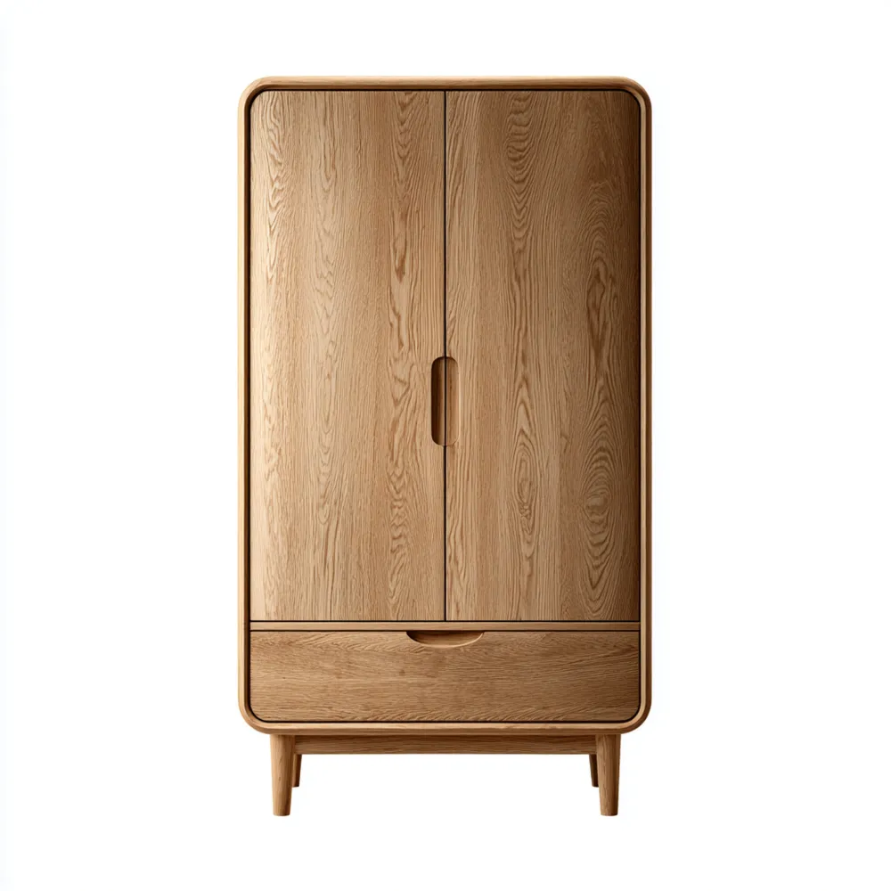 Kleiderschrank Eiche Massivholz 180x80x50 cm