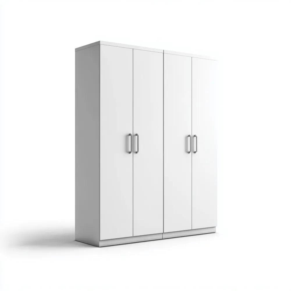 Holz Kleiderschrank 180x60x200 cm – Weiß