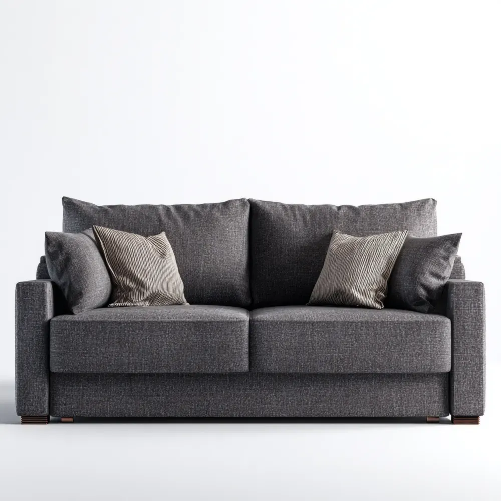 Dreisitzer Sofa Stoff Dunkelgrau