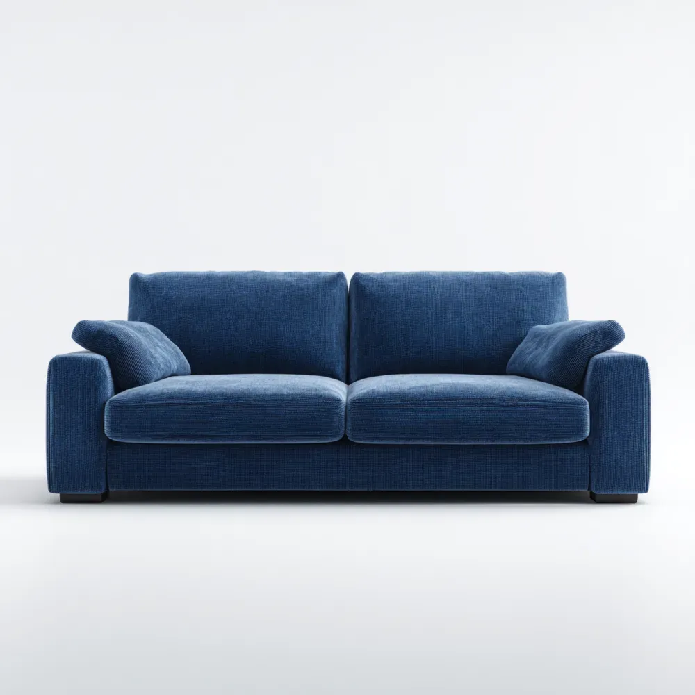 Cordstoff Sofa Blau 200x95x85 cm