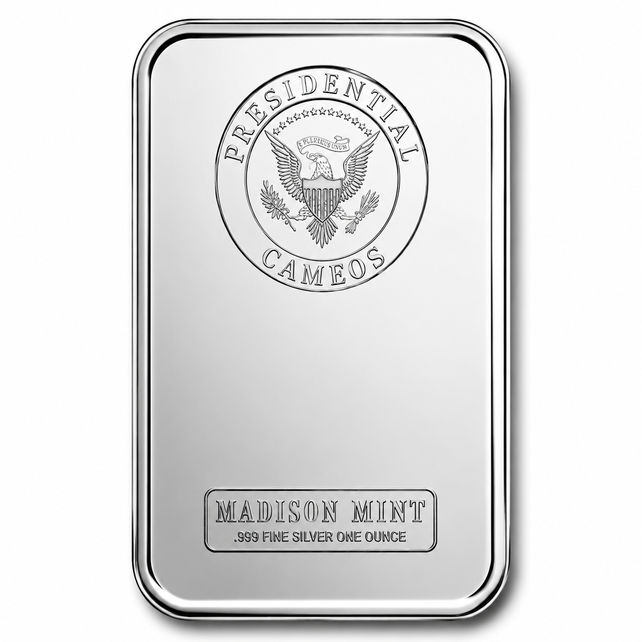 One Ounce Silver Art Bar - Presidential Cameos - 1789-1797 George Washington