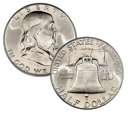 1948-1963(16Pcs) Franklin Half Dollars CHOICE-GEM