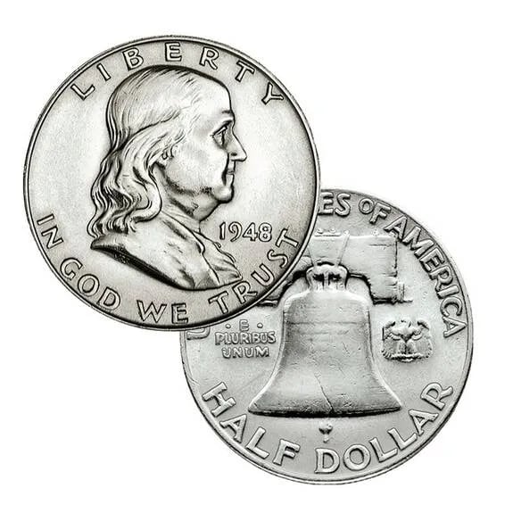 1948-1963(16Pcs) Franklin Half Dollars CHOICE-GEM