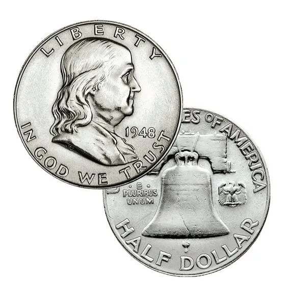 1948-1963(16Pcs) Franklin Half Dollars CHOICE-GEM