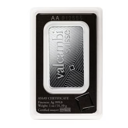 1 oz Valcambi Silver Bar