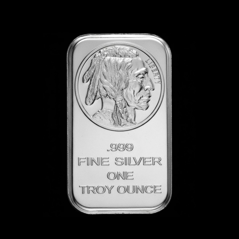 1 Troy oz Buffalo .999 Fine Silver Bar🏛️Free Shipping & Quality Assurance