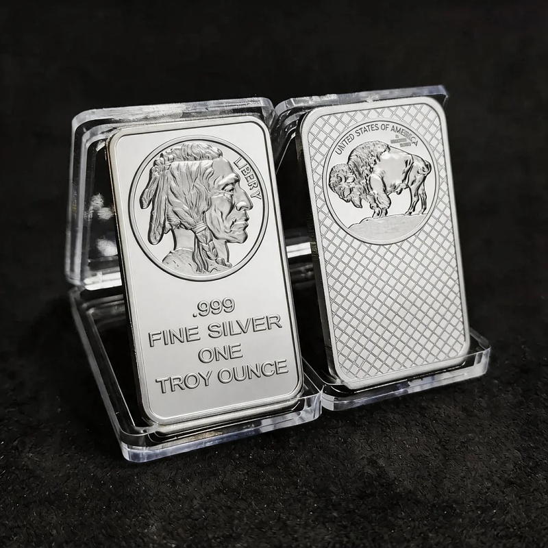 1 Troy oz Buffalo .999 Fine Silver Bar🏛️Free Shipping & Quality Assurance