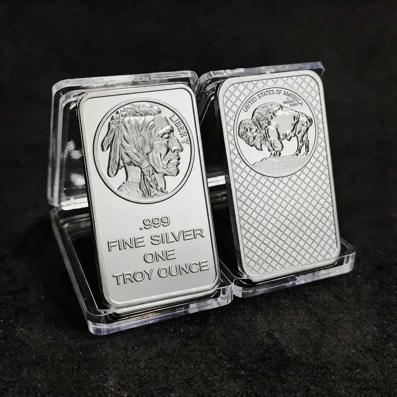 1 Troy oz Buffalo .999 Fine Silver Bar🏛️Free Shipping & Quality Assurance