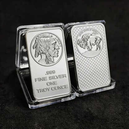 1 Troy oz Buffalo .999 Fine Silver Bar🏛️Free Shipping & Quality Assurance
