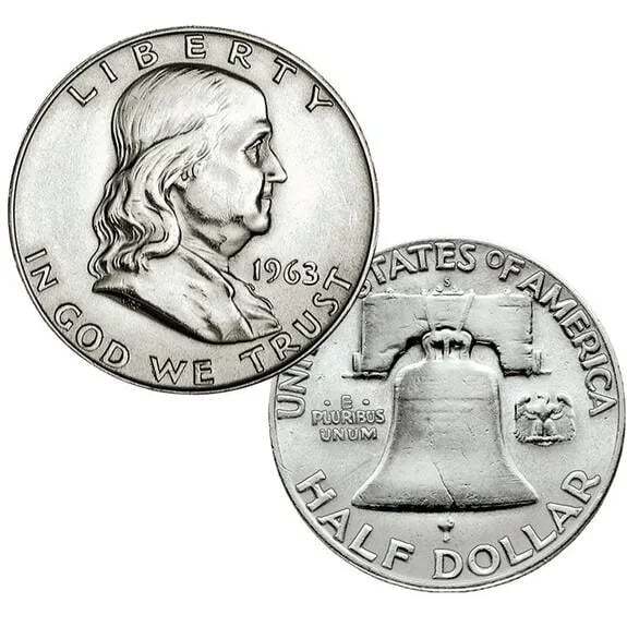 1948-1963(16Pcs) Franklin Half Dollars CHOICE-GEM