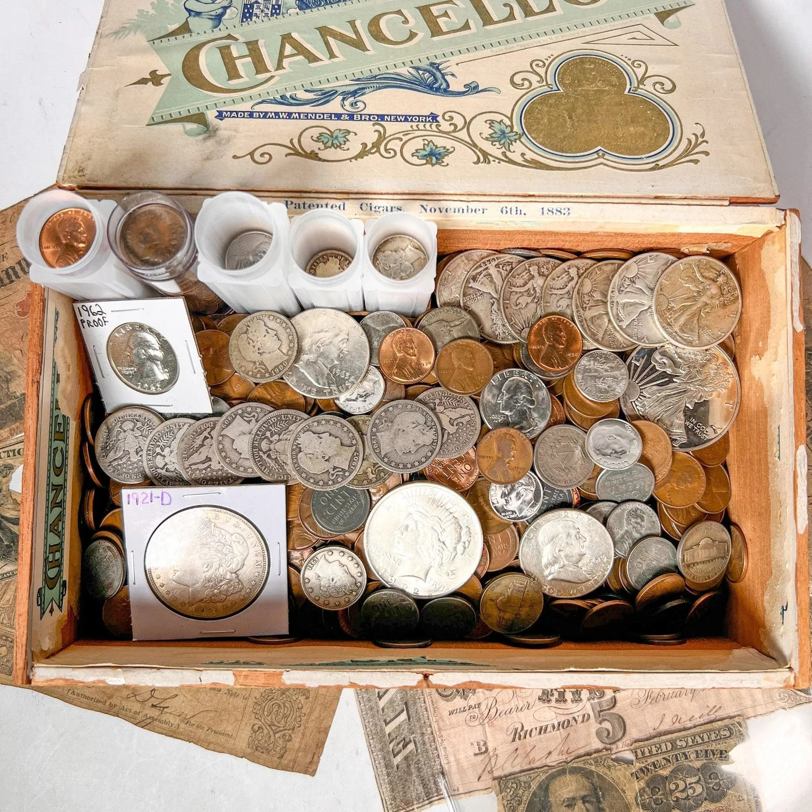 Vintage Cigar Box Mixed U.S. Coin Hoard | LIQUIDATION Limit Two Per Person |