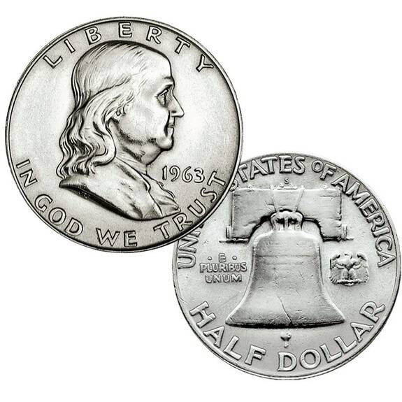 1948-1963(16Pcs) Franklin Half Dollars CHOICE-GEM