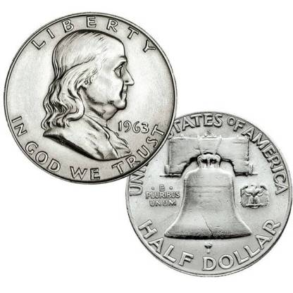 1948-1963(16Pcs) Franklin Half Dollars CHOICE-GEM
