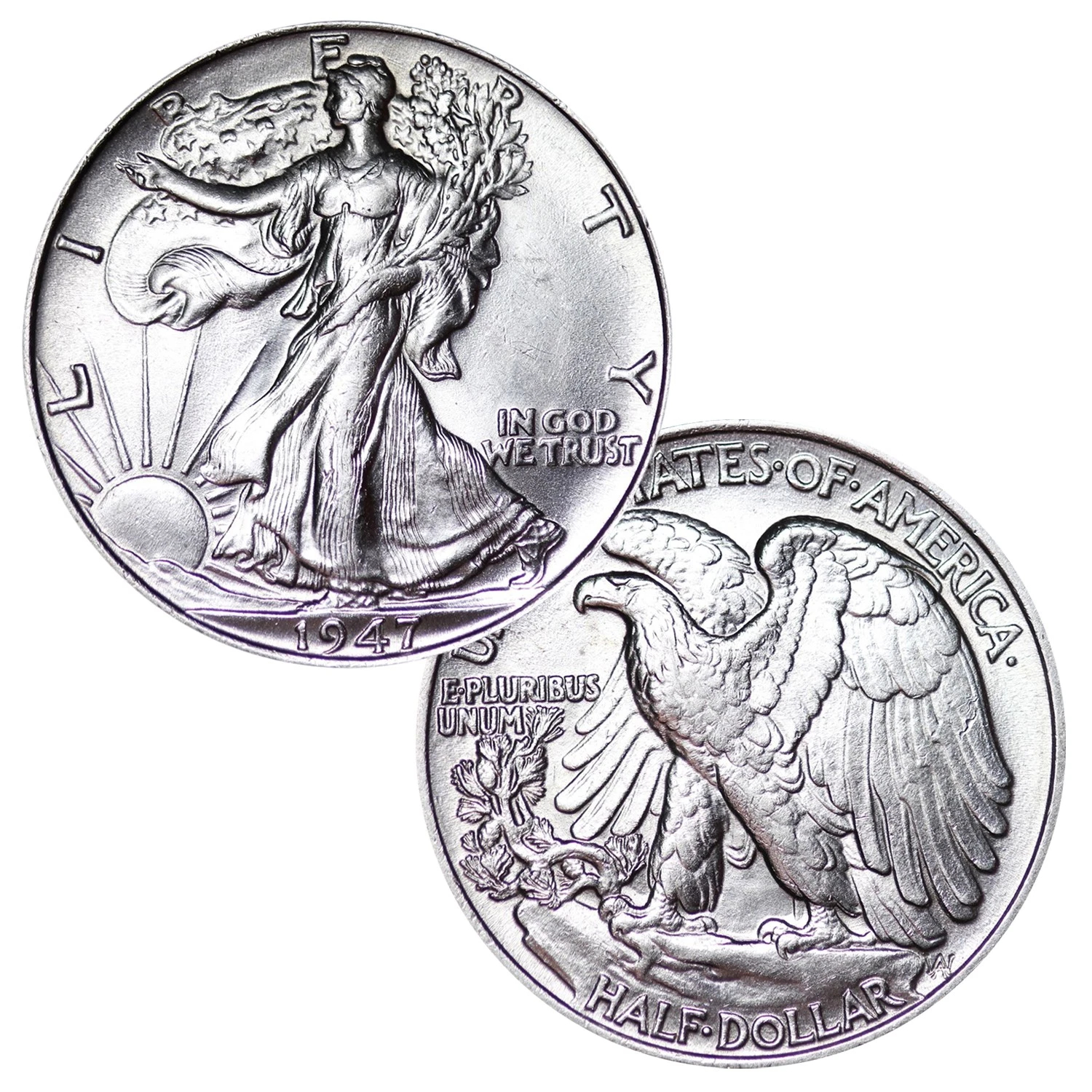1916–1947 Walking Liberty Half Dollar – Brilliant Uncirculated (BU)🔥FREE SHIPPING & Quality Assurance