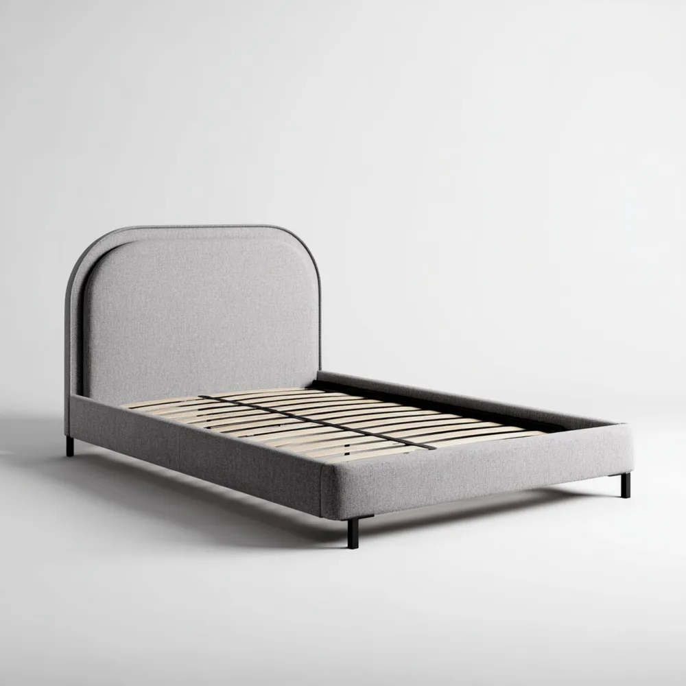 Bettgestell Stoff Hellgrau 200x140 cm