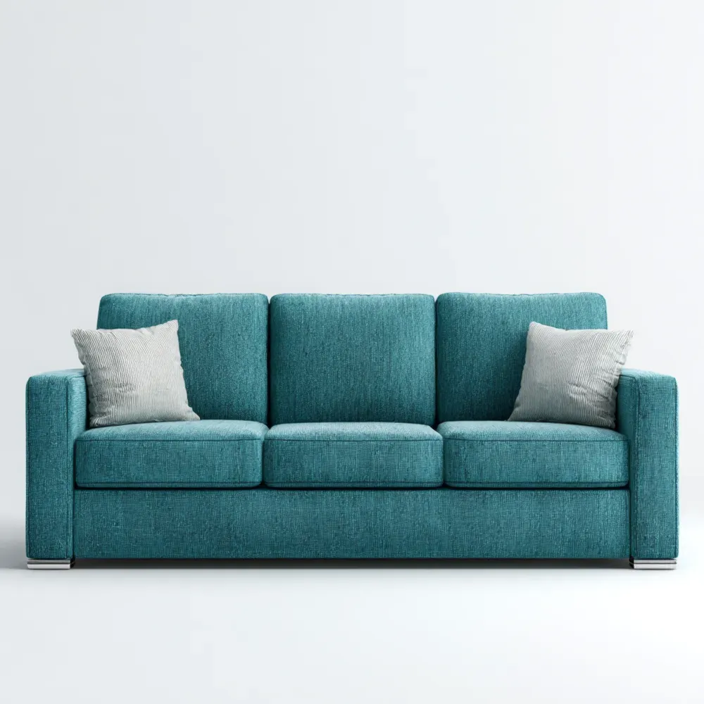 3-Sitzer Sofa aus Stoff, 200x90x85 cm, Türkis