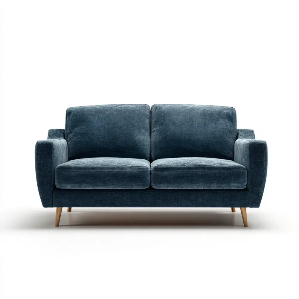 Zweisitzer-Sofa Stoff Dunkelblau