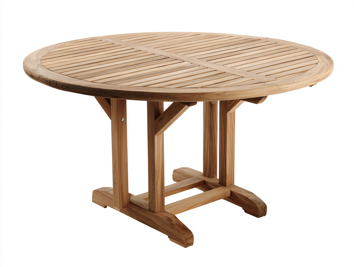 Gartentisch - Teakholz - 120 x 120 x 75 cm - Natur - Klappbares Design-Sofagetyard